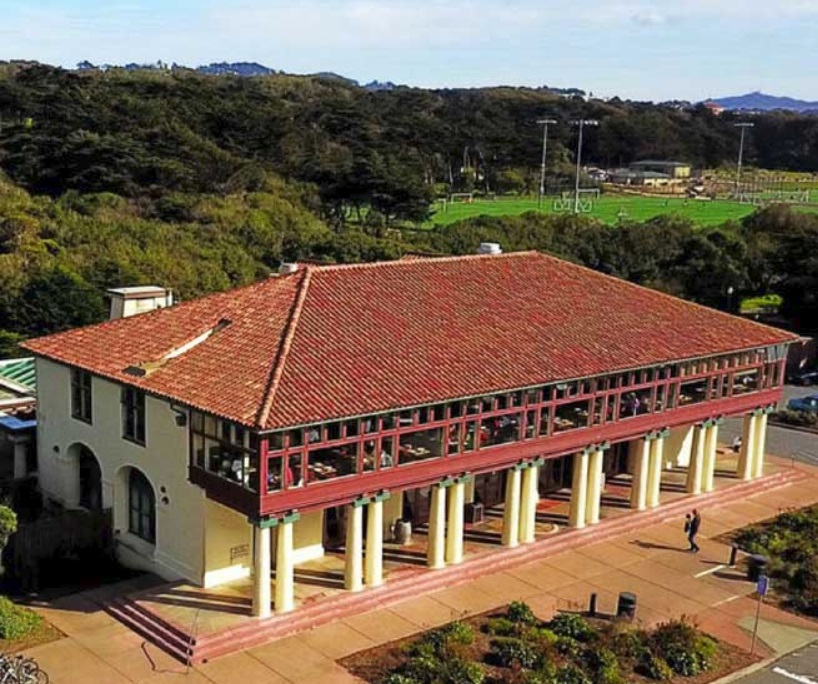 A photo of the Beach Chalet in San Francisco.